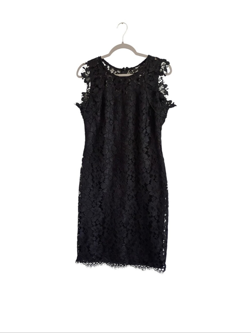 Knee Length Black Lace Dress Size 8